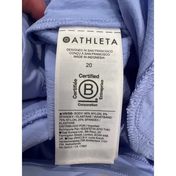 ATHLETA Trekkie North Short New size 20 Swallowtail Blue - Picture 8 of 8